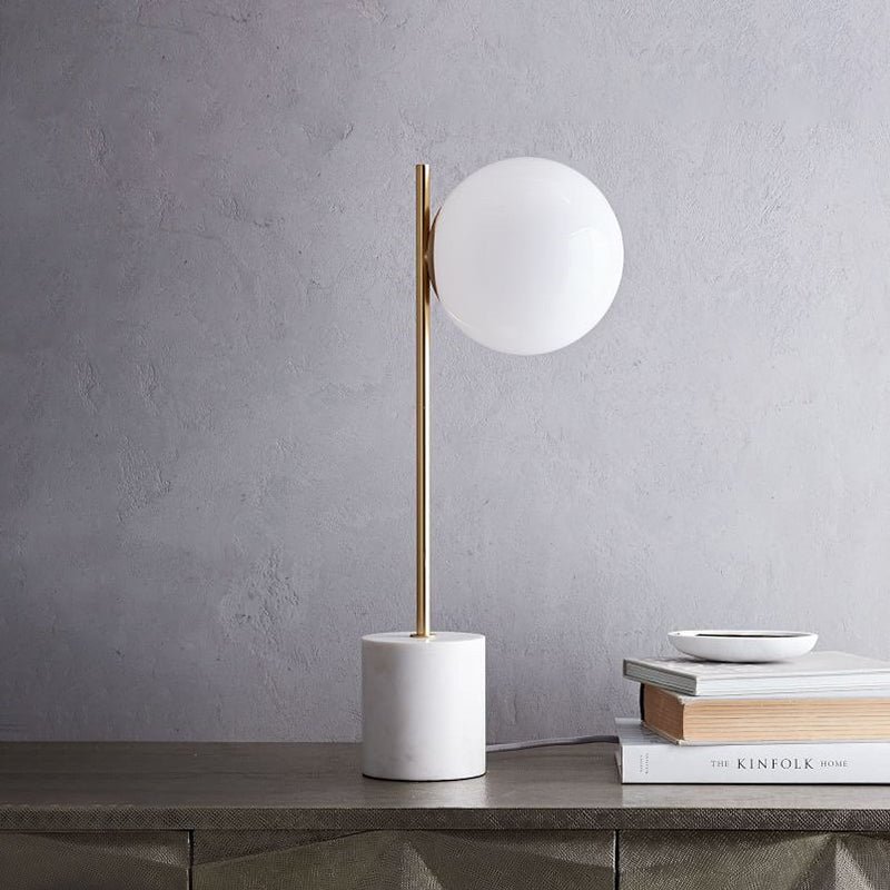MarbleLume – Moderne LED Tafellamp met Marmeren Basis