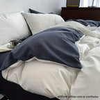Wit-Blauw Dekbed – Effen Dekbedovertrek in Minimal Look