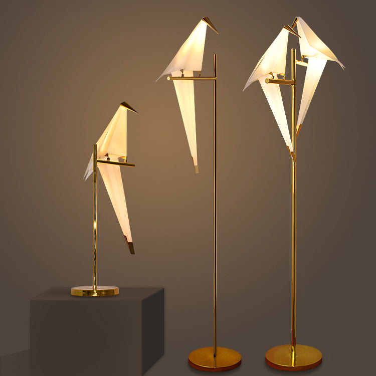 Origami Magnetische Vogelvormige Tafellamp Met Warm Licht Voor Sfeervolle Interieurs