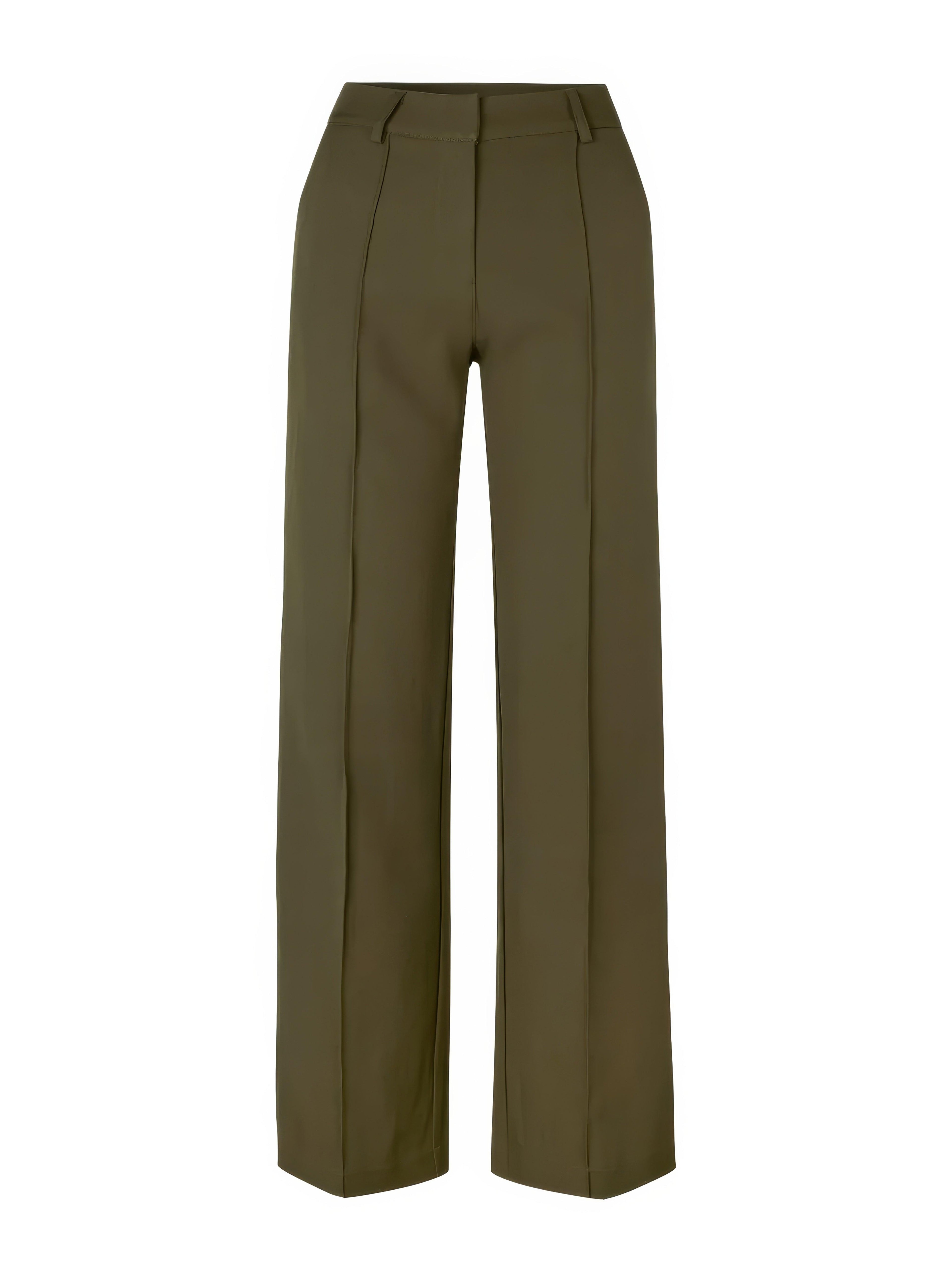 Dames Hoge Taille Wijde Pantalon Met Tailored Fit Volledige Lengte Elegante En Veelzijdige Stijl Voor Elke Gelegenheid