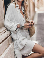 Dames Casual Losse Fit Shirt Jurk