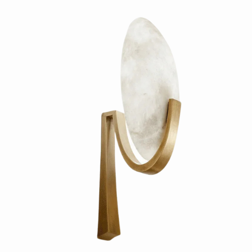 LuxeNord - Moderne Postmoderne Wandlamp van Koper en Marmer met LED Verlichting