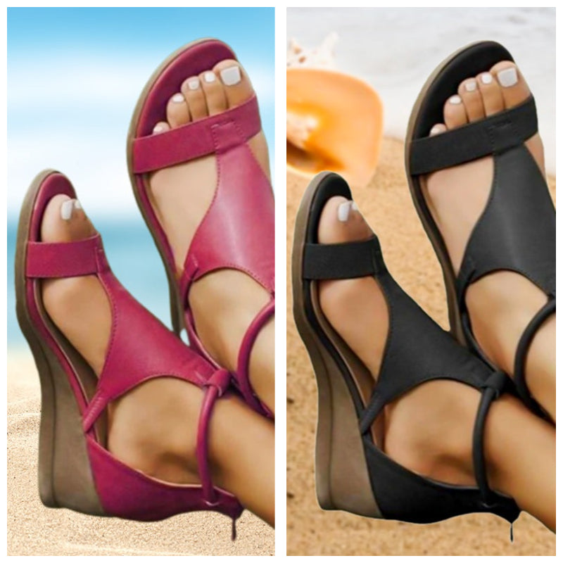 ANNE - Orthopedische Leren Sandalen Met Hak