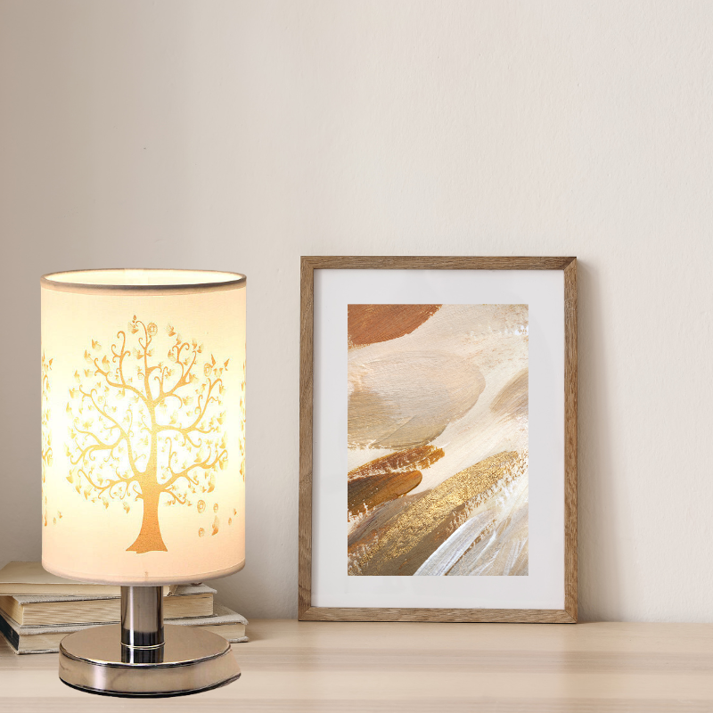 ClearGlow - Moderne Witte Lamp met Houten Voet