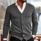 Vest Casual Cardigan voor Heren met V-Hals en Knopen
