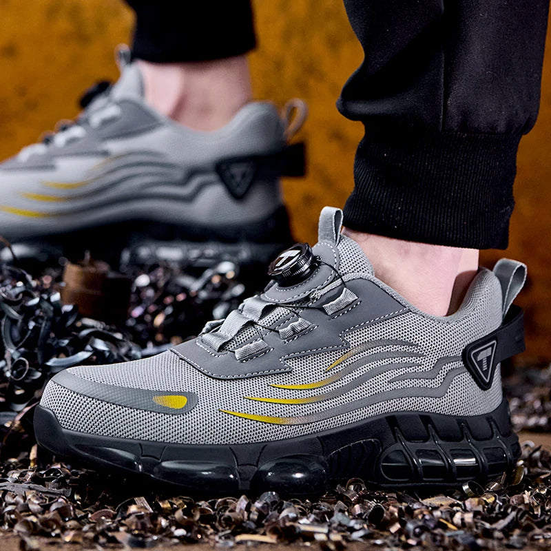 Veiligheidsschoenen Met Stalen Neus Draaiknopsluiting Mesh