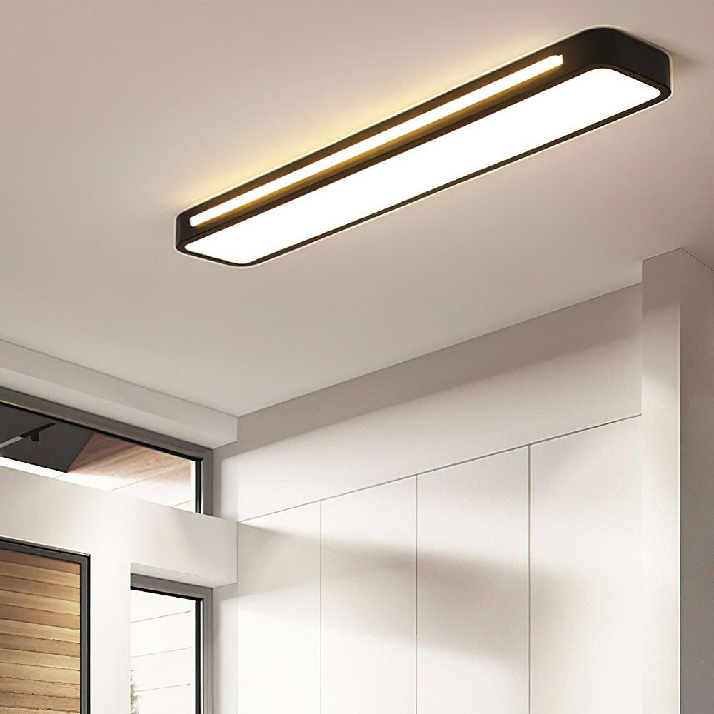Moderne Nordic Minimalistische Lange LED Dimbare Plafondverlichting voor Woonkamer en Eetkamer