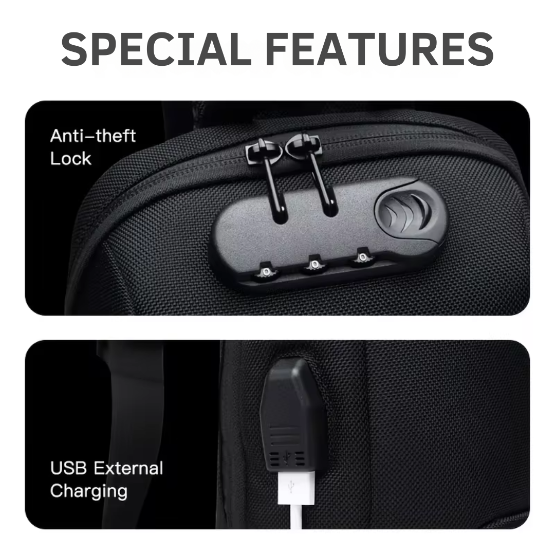 Anti-diefstal crossbody tas met USB-oplader – Veilig, stijlvol en functioneel