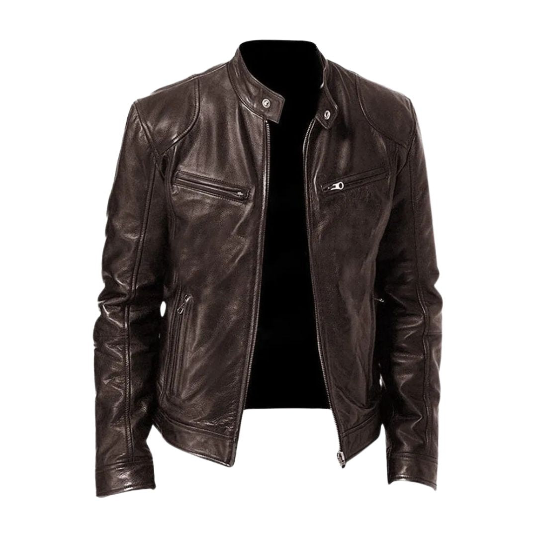 Leren Jack Casual Stoer Tijdloos Materiaal Leer Klassiek