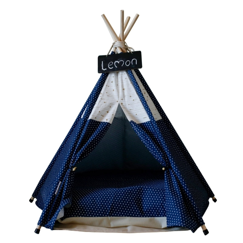 Moderne Boho Honden Teepee met Pluche Hondenbed Kussen