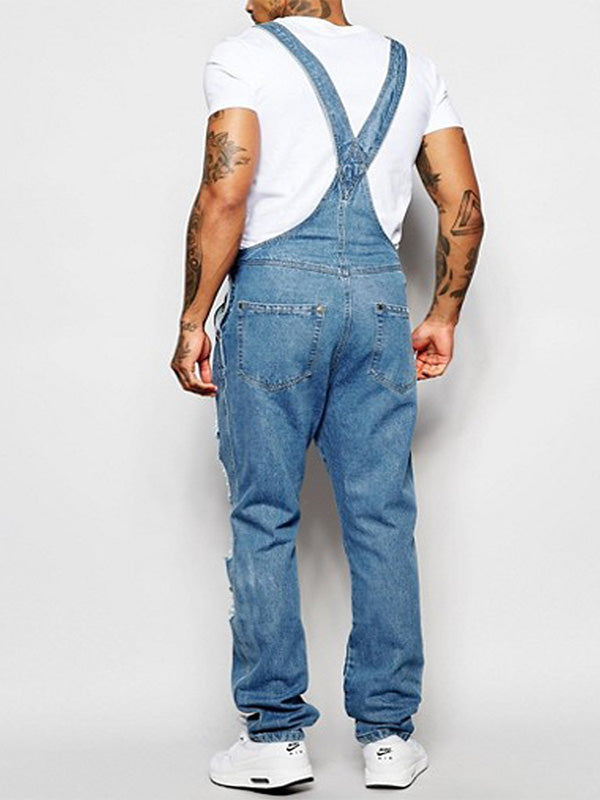 Versleten Verweerd Gewassen Denim Overalls