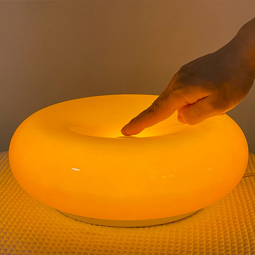 Donutlamp Met Dimbare Led Oranje Glas Voor Woonkamer