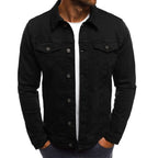 Heren Denim Jacket Met Regular Fit En Knopen Voor Borstzakken En Overhemdkraag