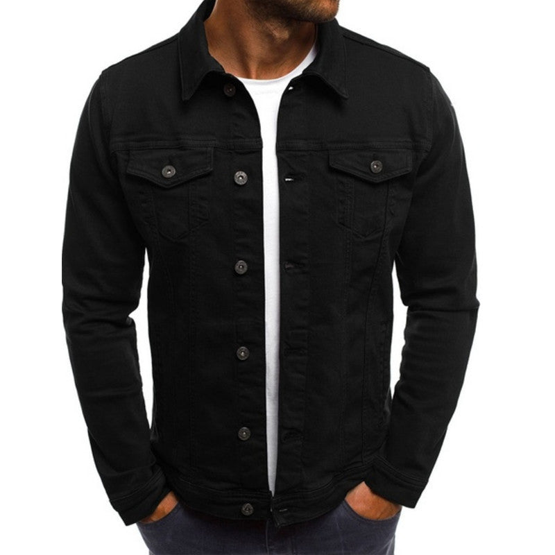 Heren Denim Jacket Met Regular Fit En Knopen Voor Borstzakken En Overhemdkraag