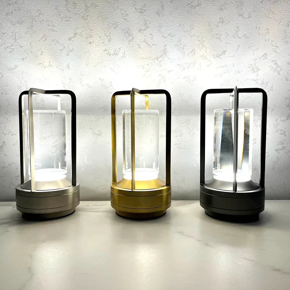 LumiGlow I Dimbare Tafellamp met Handgepolijst Kristalglas