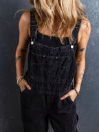 Dames Zwarte Denim Overalls Werkoutfits Dungarees