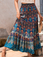 Boheemse Geprinte Patroon Patchwork Rok