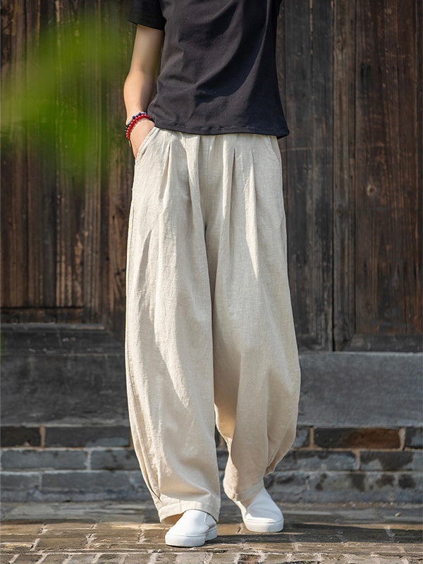Casual Losse Linnen Broek