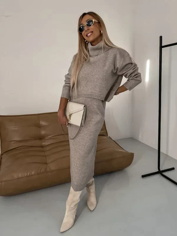 Solange - Jurk met bijpassende coltrui