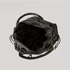 Vintage Gewassen Faux Leer Schouder Stadstas