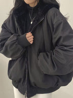 Hoodie-Jacke Fleece-Reversible Comfortabele Design Modieus