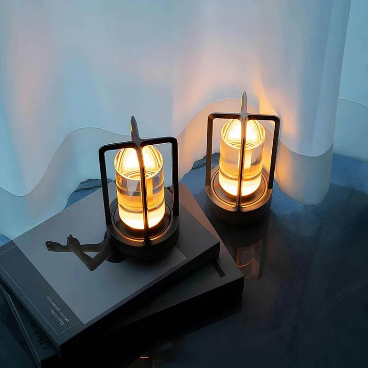 Kristallen Lantaarn Oplaadbare Dimbare LED Tafellamp Waterdichte Sfeerverlichting Met USB Aansluiting Voor Binnen En Buitengebruik