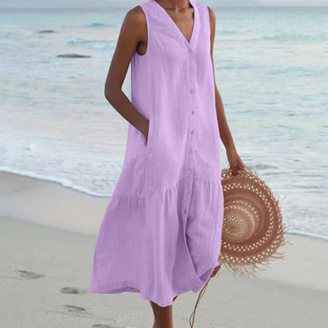Celi Stijlvolle Zomerjurk Lichte Ademende Stoffen Vrouwelijke Getailleerde Pasvorm Trendy Design Geschikt voor Strand en Zomerfeesten