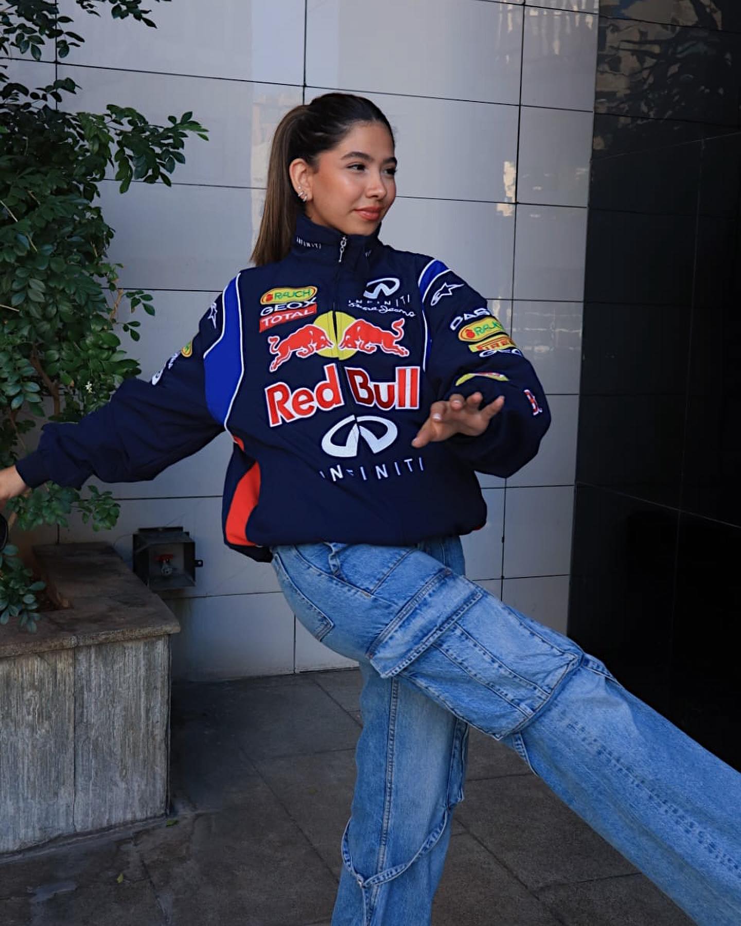Uniseks RedBull Vintage F1 Racerjack Oversized Sportmode Jas met Streetwear Stijl voor Formule 1 Fans