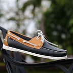Leren Bootschoenen Heren Handgemaakt Bruin Comfortabel