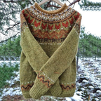 Dames Vintage-stijl Winterpullover Ronde Hals Warmte