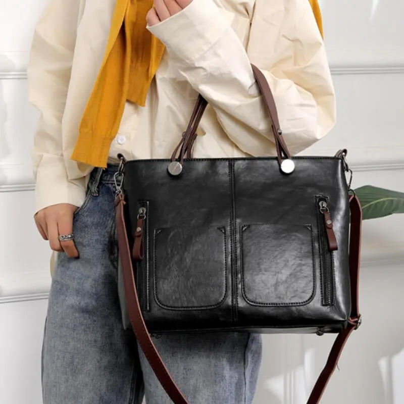 Crossbody tas in leer