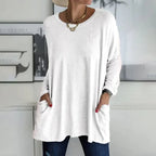 Dames Casual Oversized Trui Ronde Hals Zachte, Ademende Stof