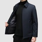 Donsjack Donkerblauw Donzen Vulling Maat M Comfortabel