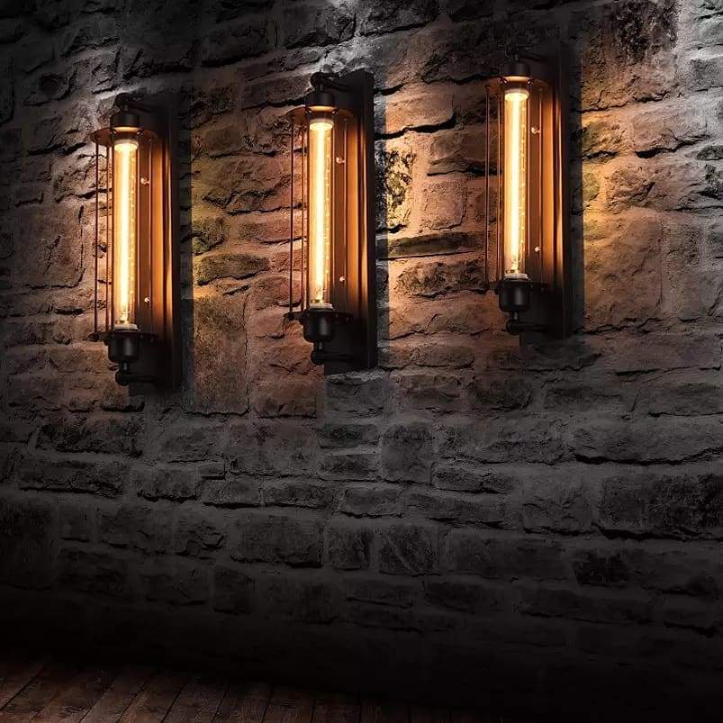 Wandlamp Smeedijzer Vintage Ontwerp Wandgemonteerd 18 Inch