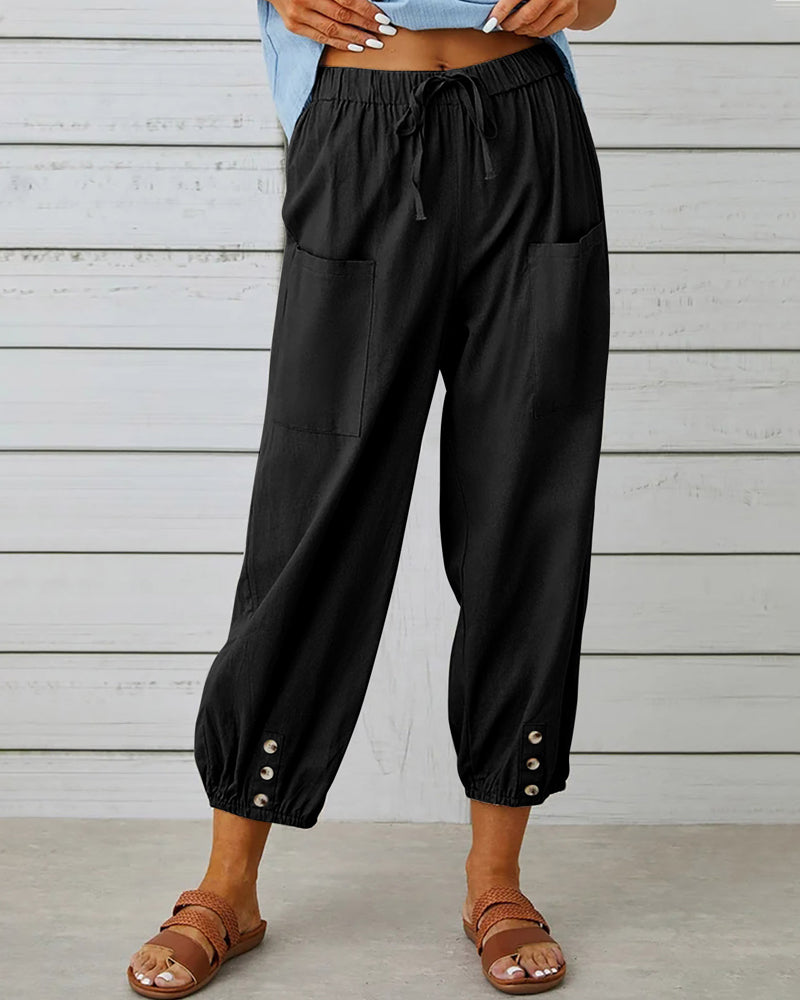 Eva - Losse broek met hoge taille