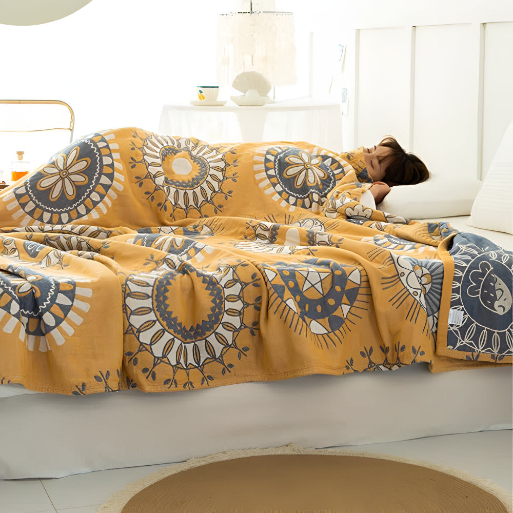 Blossom Radiance Circle Katoenen Deken