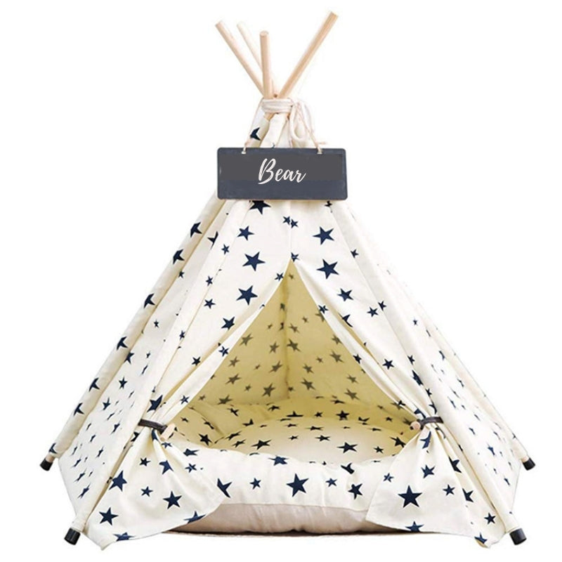 Moderne Boho Honden Teepee met Pluche Hondenbed Kussen