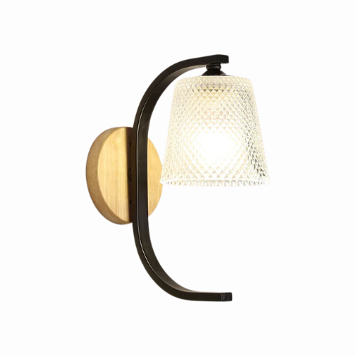 BirdLuxe - Elegante Wandlamp met Vogelontwerp – Hout en Glas voor Slaapkamer