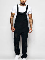 Versleten Verweerd Gewassen Denim Overalls
