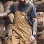 Heren Duck Bib Bruine Canvas Overalls