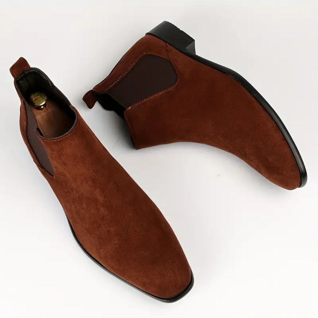 Heren Chelsea Boots – Echt Leer – Elastische Zijkanten – Lage Hak – Comfort Fit