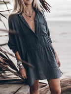 Dames Casual Losse Fit Shirt Jurk