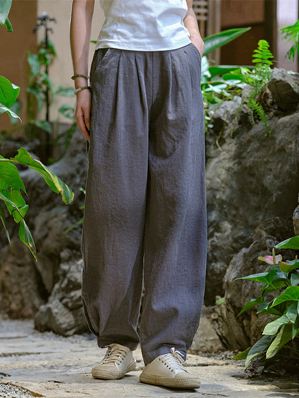 Casual Losse Linnen Broek