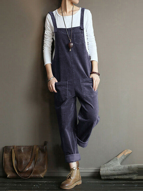Dames Corduroy Casual Overalls