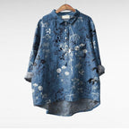 Bloemenblouse Romantische Pasvorm Met Bloemenprint Zacht