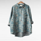 Bloemenblouse Romantische Pasvorm Met Bloemenprint Zacht