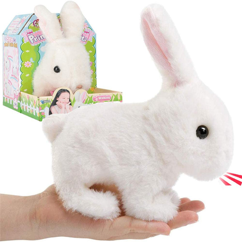 Interactief knuffel konijn met geluid en beweging pluche
