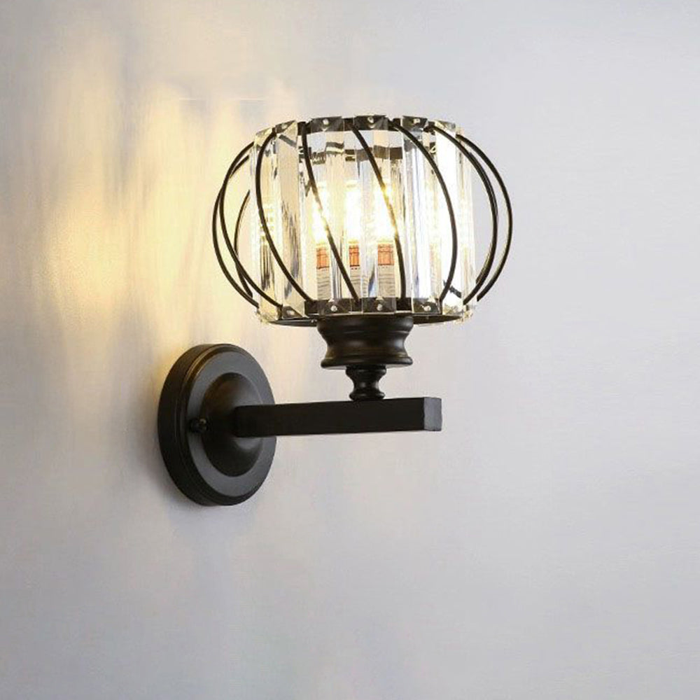 Contemporary Ronde Kristallen Hal Wandlamp Voor Elegante Gangen en Woonruimtes