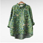 Bloemenblouse Romantische Pasvorm Met Bloemenprint Zacht