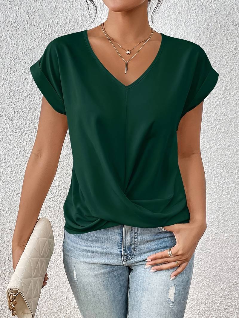 Casual Korte Mouw Top voor Dames met Stijlvolle Pasvorm